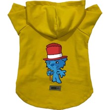 Mey İthalat Kapişonlu Polar Sweatshirt Köpek ve Kedi Kıyafeti & Elbisesi Sarı Bear Xs