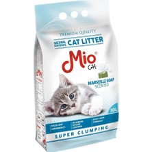 Mey İthalat Mio Kedi Kumu, 10 Lt. Marsilya Sabun Kokulu Bentonit, Kalın