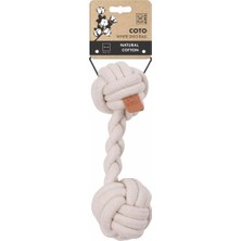 Mey İthalat M-Pets Coto White Duo Ball 28CM Örgü Oyuncak