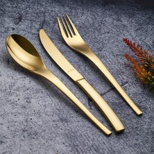Mey İthalat Aryıldız Jazz Pvd Gold 84 Parça 12 Kişilik Çatal Kaşık Bıçak Takımı