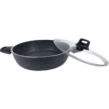 Mey İthalat Eda Cookware Zetra Tencere Basık Granit 22 cm Gri ZK-021