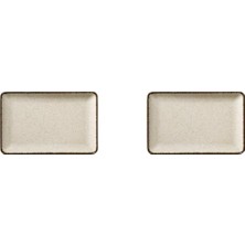 Mey İthalat Kütahya Porselen Moderna Düz Tabak Tarçın 2 Parça 18X13CM TAN18X13DUS2730P02
