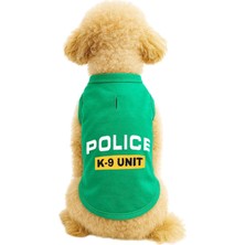 Mey İthalat Kedi ve Köpek Kıyafeti & Elbisesi Yeşil Police K 9 Unit Atlet 5xl