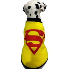 Mey İthalat Yeni Sezon Köpek ve Kedi Kıyafeti & Elbisesi - Sarı Süpermen L Beden