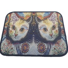 Mey İthalat Miapet Elekli Desenli Kedi Tuvalet Önü Paspası 60 x 45 cm Beyaz Kedi