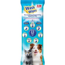 Mey İthalat Bio Petactive Wash Wipes 25LI Kedi Köpek Temizleme Mendili