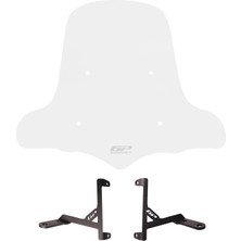 GP Kompozit RKS VRS 125 2023-2025 Uyumlu Elcikli Ön Cam Şeffaf - 50 cm