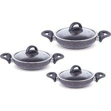 Mey İthalat Fms G5001GLX Galaxy 6 Parça Granit Omlet Set Gri