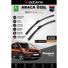 S-Dizayn Peugeot Rifter Ön Cam Silecek Seti 2019 Üzeri Premium Araca Özel 65-43 cm  A+ Kalite