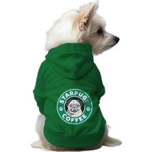 Mey İthalat Kedi ve Köpek Kıyafeti & Elbisesi Yeşil Hoodie Starpugs Xl