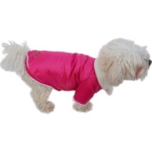 Mey İthalat Kedi ve Köpek Kıyafeti & Elbisesi Ceketi Yeleği Pembe Kürklü Ceket L