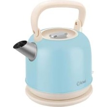Mey İthalat Kiwi KK-3340 Paslanmaz Çelik Retro Su Isıtıcı Kettle 2,2 Litre Mavi