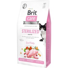 Mey İthalat Brit Care Sensitive, Kısırlaştırılmış Hassas Kediler Için, Tahılsız, Hipoalerjenik Taze Tavşan Etli Kuru Mama, 7 kg