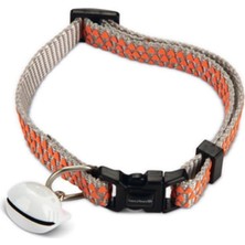 Mey İthalat Beeztees Kedi Boyun Tasması, Zilli, Açık Gri, 20-30CM