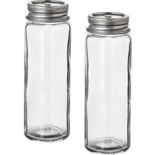 Mey İthalat Ikea Cıtronhaj Tuzluk/karabiberlik - Cam - 12 cm - 2 Parça