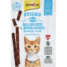 Mey İthalat Gimcat Sticks Somon & Atlantik Morina Tahılsız Ödül Çubukları 4'lü 20 gr