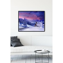 Mey İthalat Postermanya (PSTER12253) Kış Kar Manzara Çerçeveli Tablo 6 (40X50CM)