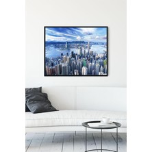 Mey İthalat Postermanya (PSTER11258) Hong Kong Manzara Çerçeveli Tablo (40X50CM)