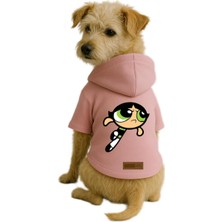 Mey İthalat Baskılı Içi Polarlı Köpek ve Kedi Kıyafeti & Elbisesi - Pembe Renk Kapüşonlu Hoodie Bddf7 L