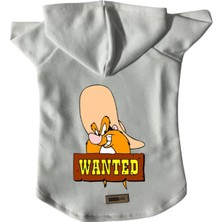 Mey İthalat Kapişonlu Polar Sweatshirt Köpek ve Kedi Kıyafeti & Elbisesi Beyaz J Sam L