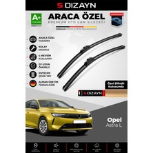 S-Dizayn Opel Astra L Ön Cam Silecek Seti 2021 Üzeri Premium Araca Özel 60-40 cm  A+ Kalite