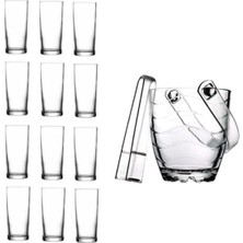 Mey İthalat Pasabahce Rakı Bardak ve 14 Prç. Rakı Bardağı ve Buz Kovası Seti 1785618004000