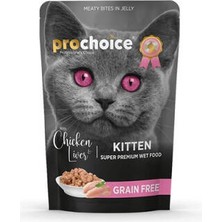 Bezos Pouch Tavuklu ve Ciğerli Tahılsız Yavru Kedi Konservesi 85 gr