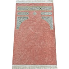 Mey İthalat Kabe Desenli Örgü Püsküllü Şönil Seccade Pembe