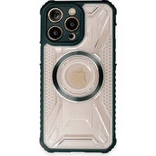 Bezos iPhone 14 Pro Max Kılıf Prag Magneticsafe Kapak - Koyu Yeşil