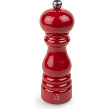 Mey İthalat Peugeot - Paris U'select Tuz Değirmeni 18 cm + Taş Tuzu – 6 Ön Ayarlı Öğütme Derecesi – Pefc Sertifikalı Ahşap – Çarkıfelek Kırmızısı Boyalı