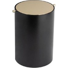 Mey İthalat System Banyo Çöp Kovası 3 Lt Siyah/gold 253X175X175 mm