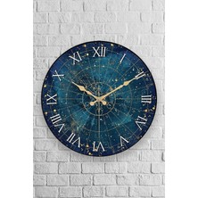 Mey İthalat Muyika Space Oval Gerçek Cam 36CM Duvar Saati Pds-36 MYK1383-17