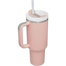 Mey İthalat 316 L Çelik 1,2 L Pembe Pipetli El Termos Mug (Sızdırmazlık Yok) CIN856PM