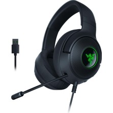 Mey İthalat Razer Kraken V3 x Kablolu USB Oyun Kulaklığı: Hafif Yapı - Triforce 40MM Sürücüler - Hyperclear Kardioid Mikrofon - 7.1 Surround Ses - Chroma Rgb Aydınlatma - Siyah