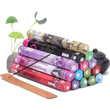 Mey İthalat Fethiye Toptan 120 Adet 6 Paket Karma Tütsü ve Kayığı, Çubuk Seti ve Ahşap Tutucu