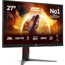 Mey İthalat Aoc 27G4HA 27 Inc 200Hz 1ms HDMI Dp G-Sync Adaptivesync Pivot HDR10 Fhd Fast IPS Gaming Monitör