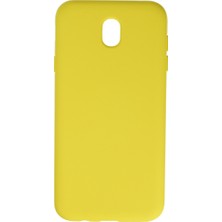 Bezos Galaxy J7 Pro / J730 Kılıf Nano Içi Kadife Silikon - Sarı