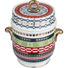 Mey İthalat Lucky Art Lancelot Bone Kulplu Kavanoz 16 cm