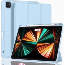 Mey İthalat Apple iPad Pro 11 1/2/3/4. Nesil ile Uyumlu Kılıf Pen Charge Kalem Bölmeli 2018-2023 Mavi