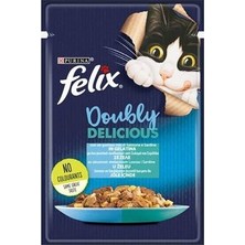 Bezos Pouch Çifte Lezzet Somonlu ve Sardalyalı Yetişkin Kedi Konservesi 85 gr