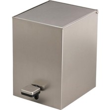 Mey İthalat System Pedallı Kare Çöp Kovası 3 Lt Saten 262X245X180 mm Krom Tek Ebat BA4055 031 Nbm-Nbm
