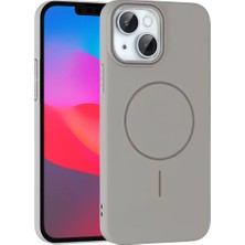 Bezos iPhone 15 Plus Broş Magsafe Kapak - Titan Gri