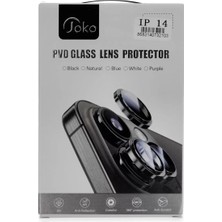 Bezos iPhone 14 Pvd Metal Kamera Lens - Mavi