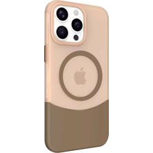 Bezos iPhone 14 Pro Max Pc Suit Magsafe Kapak - Kahverengi