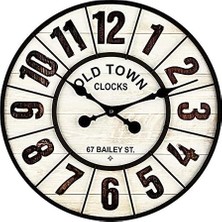 Mey İthalat Galaxy Aypaş Galaxy Old Town Serisi Duvar Saati, 50 cm