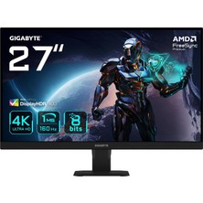 Mey İthalat Gıgabyte GS27U 27" 4K UHD Ss IPS Gaming Monitör, 160Hz 1ms Mprt, 95% Dcı-P3, Displayhdr 400, HDMI 2.1 & Dp 1.4 (Dsc), Aim Stabilizer & Smart Od