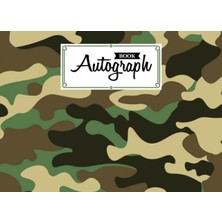 Mey İthalat Autograph Book: Camo Print Cover | Memory Book, Signature Celebrity Memorabilia Album Gift, Size 8.25" x 6" By Kerstin Wilhelm