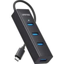 Mey İthalat Unitek Type-C To 4 Port USB 3.0 Hub + Type-C Power 5 Gbps (Y-3089Z01)