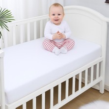 Mey İthalat %100 Pamuk Penye, Lastikli Full Kenar Bebek Çarşafı – Oeko-Tex Sertifikalı, Yumuşak ve Nefes Alabilir, Organik Pamuk, Anne Yanı, Çocuk Beşik Çarşafı