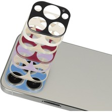 Bezos iPhone 13 Pro Max Rainbow Kamera Lens Koruma Cam - Rose Gold